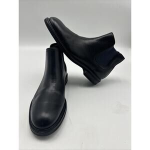 H.S. Trask Leo Chelsea Boots Brandy American Steer Leather Men's US 9M Black